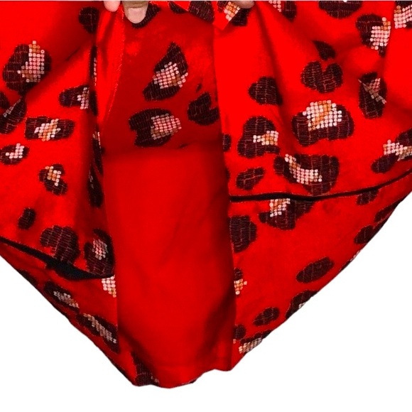 THE LIMITED Red Animal Print 3/4 Sleeve Shift Dress size L - Picture 9 of 14